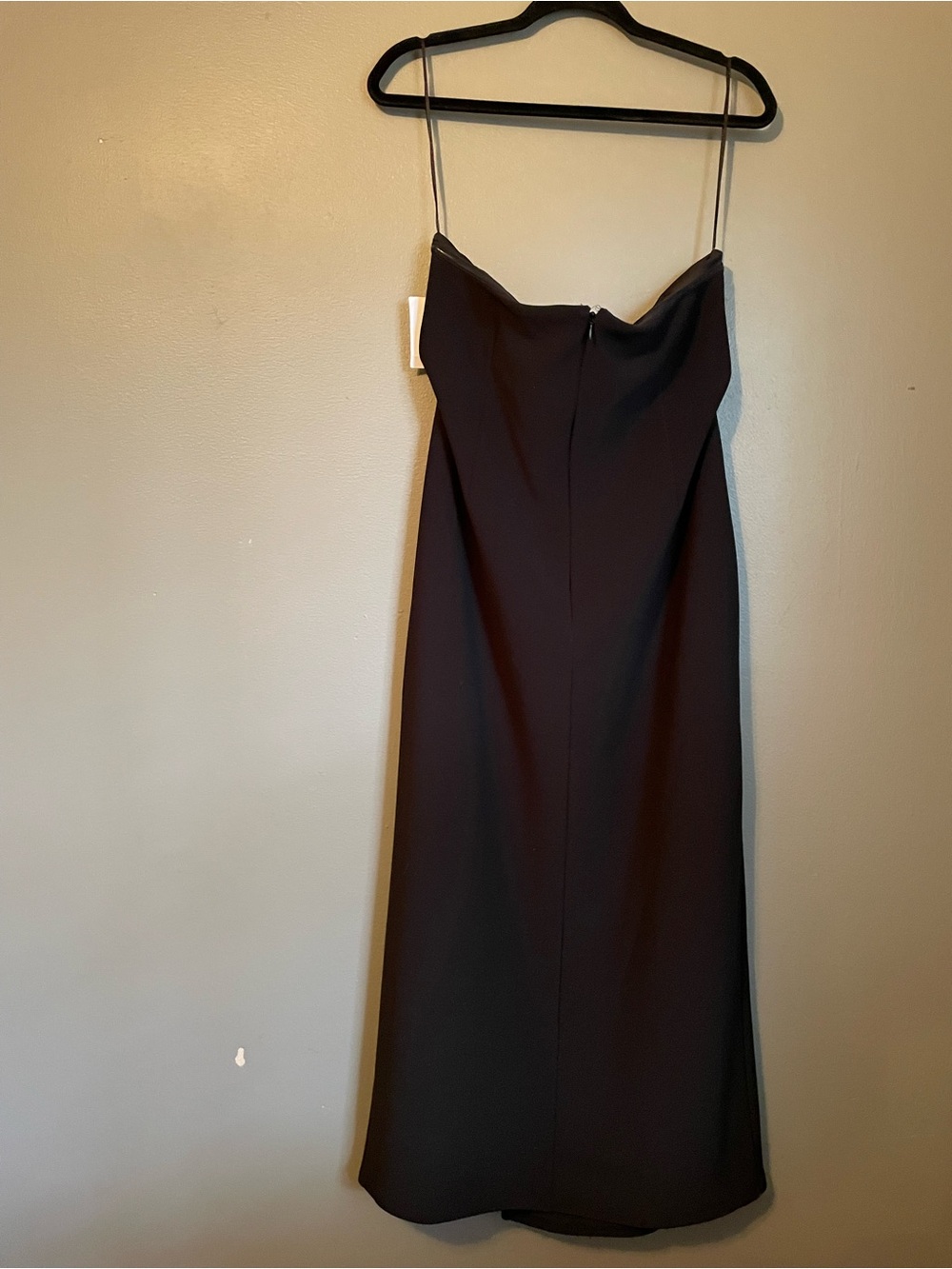NWT Open Edit Sz XL Women’s Black Ruched Tube Strapless Maxi Slit Dress Ret $79! - Picture 10 of 13